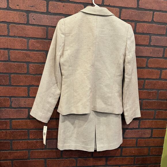 Vintage Amanda Smith Petites Tweed Skirt Suit NWT Size 4 Petite 4P Wool Blend - Picture 10 of 16